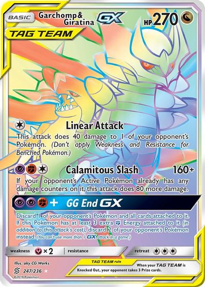 Garchomp & Giratina GX (Secret) card art