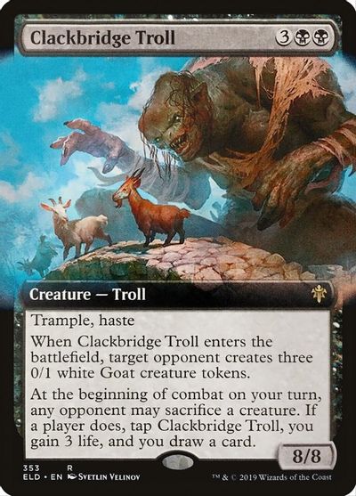 Clackbridge Troll (Extended Art) card art