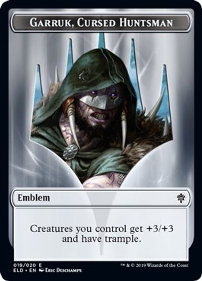 Emblem - Garruk, Cursed Huntsman card art
