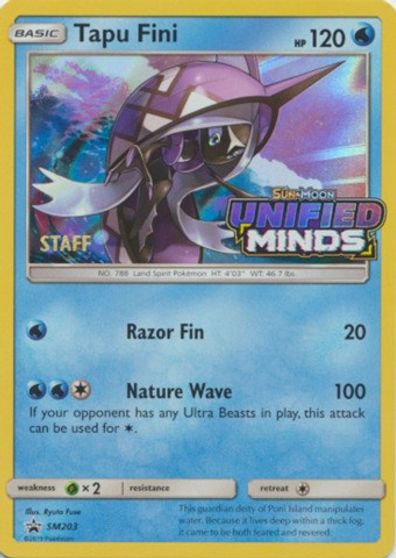 Tapu Fini - SM203 (Prerelease) [Staff] card art