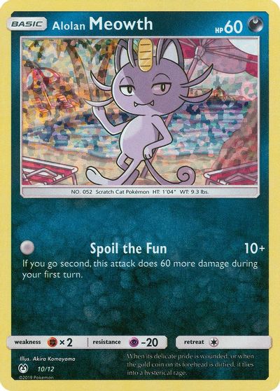 Alolan Meowth - 10/12 card art