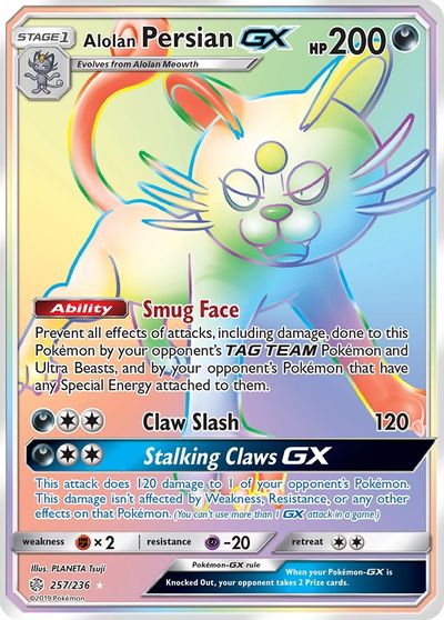Alolan Persian GX (Secret) card art