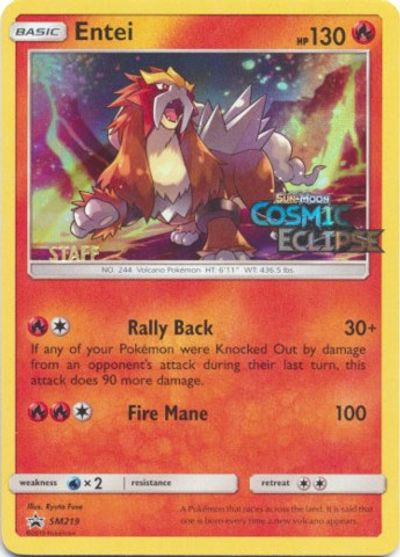 Entei - SM219 (Prerelease) [Staff] card art