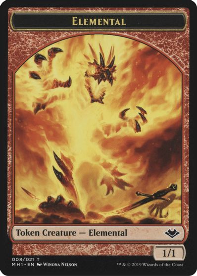 Elemental (008) // Emblem - Serra the Benevolent Double-Sided Token card art