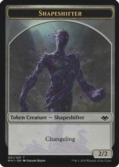 Shapeshifter // Emblem - Serra the Benevolent Double-Sided Token card art