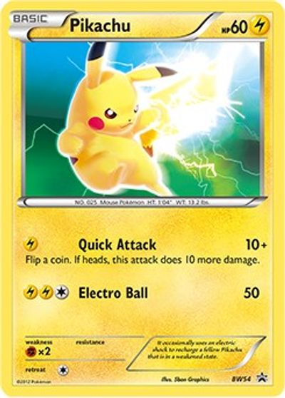 Pikachu - BW54 card art