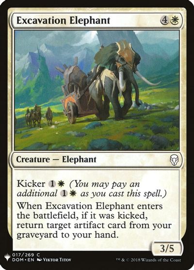 Excavation Elephant card art