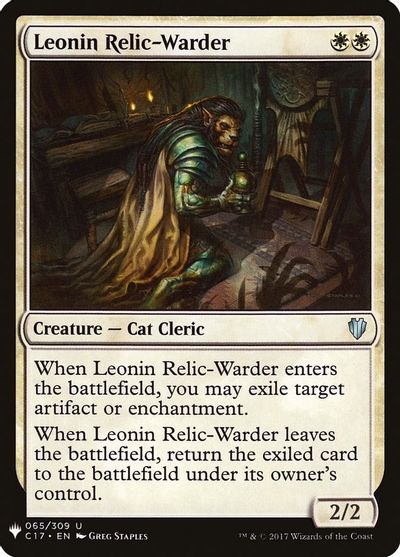 Leonin Relic-Warder (C17) card art