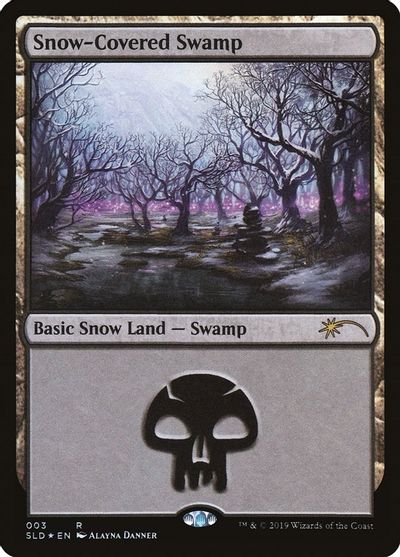 Snow-Covered Swamp (3) card art