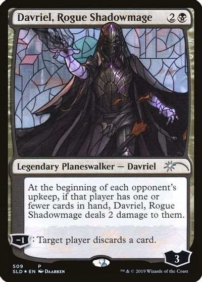 Davriel, Rogue Shadowmage (Stained Glass) card art