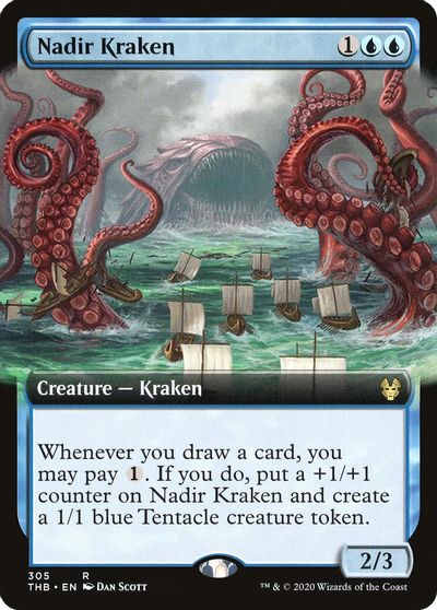 Nadir Kraken (Extended Art) card art