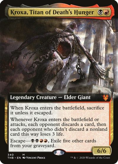 Kroxa, Titan of Death's Hunger (Extended Art) card art
