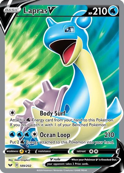 Lapras V (Full Art) card art