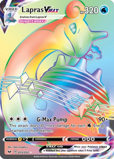 Lapras VMAX (Secret) card art
