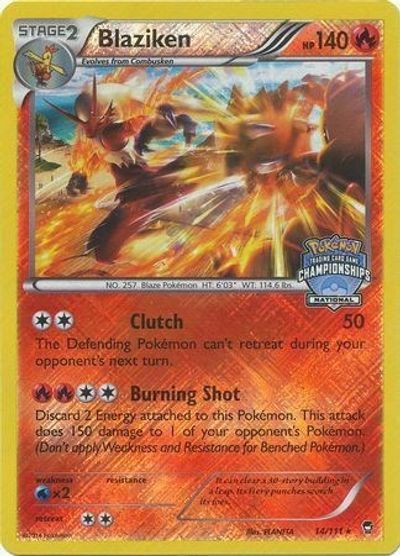 Blaziken - 14/111 (National Championships) card art