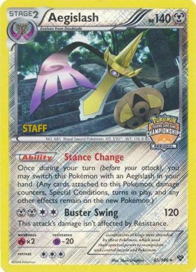 Aegislash - 85/146 (Regional Championships) [Staff] card art