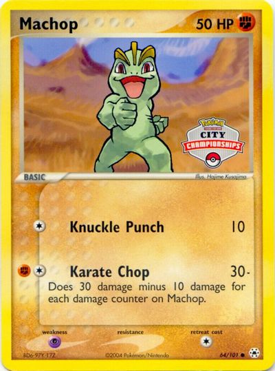 Machop - 64/101 (City Championships) card art