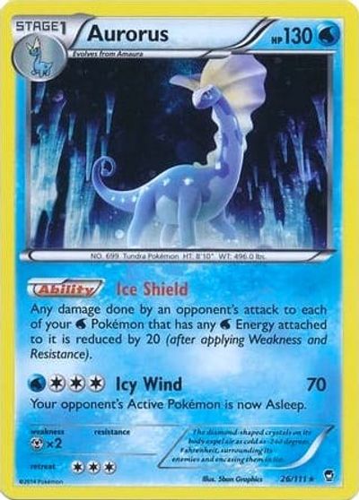 Aurorus - 26/111 (Cosmos Holo) card art