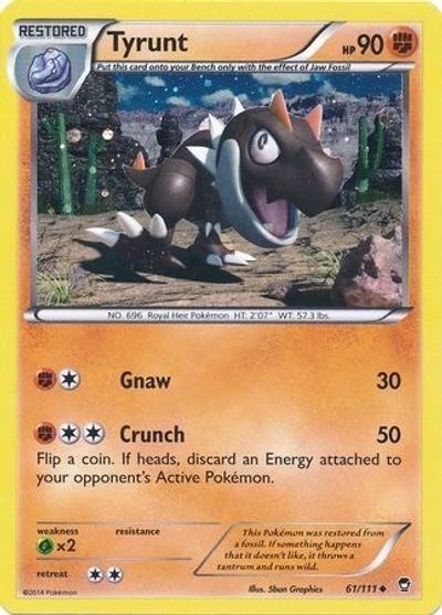 Tyrunt - 61/111 (Cosmos Holo) card art