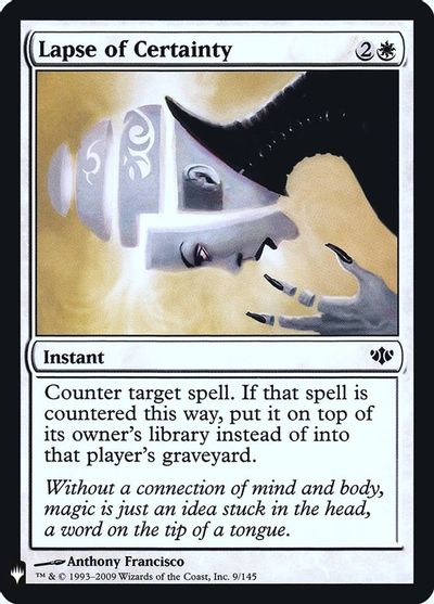 Lapse of Certainty card art