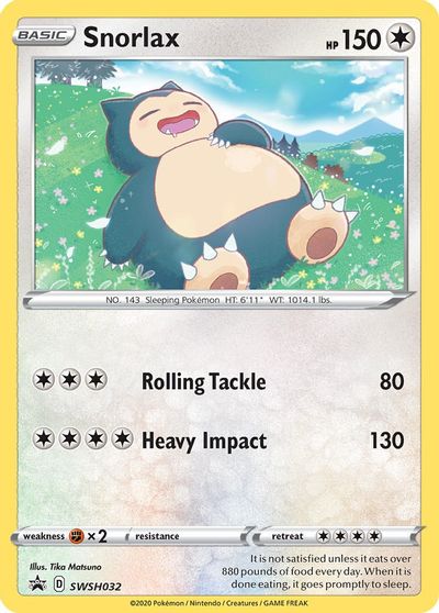 Snorlax - SWSH032 card art
