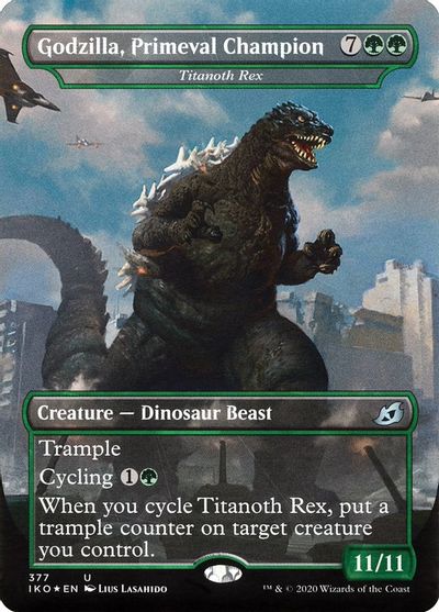 Godzilla, Primeval Champion - Titanoth Rex card art