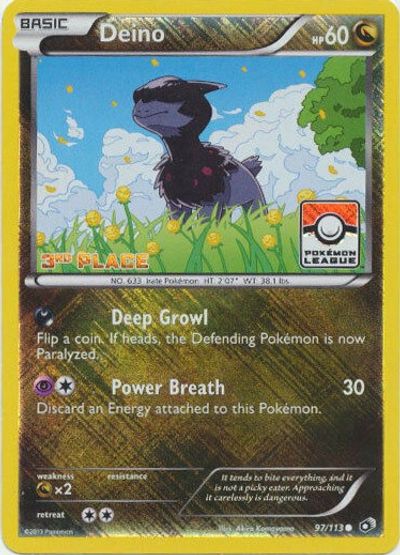 Deino - 97/113 (Pokemon League) [3rd Place] card art