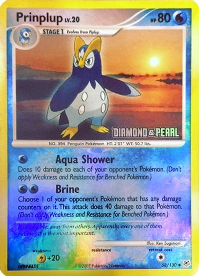Prinplup - 58/130 [Diamond & Pearl] card art