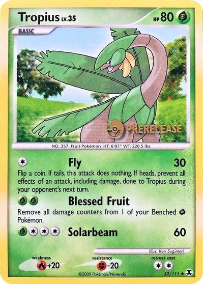 Tropius - 52/111 (Prerelease) card art