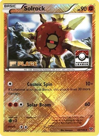 Solrock - 64/146 (Pokemon League) [1st Place] card art