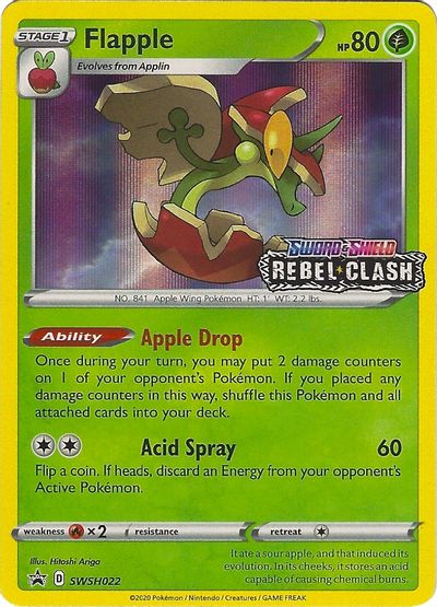 Flapple - SWSH022 (Prerelease) card art