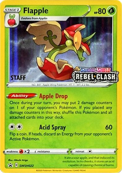 Flapple - SWSH022 (Prerelease) [Staff] card art