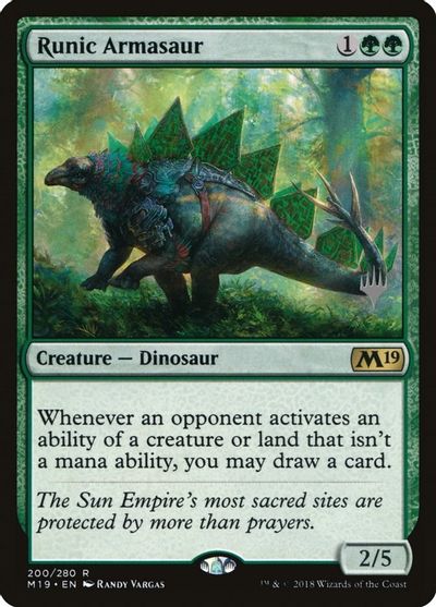 Runic Armasaur card art