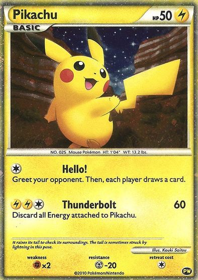 Pikachu (English) card art
