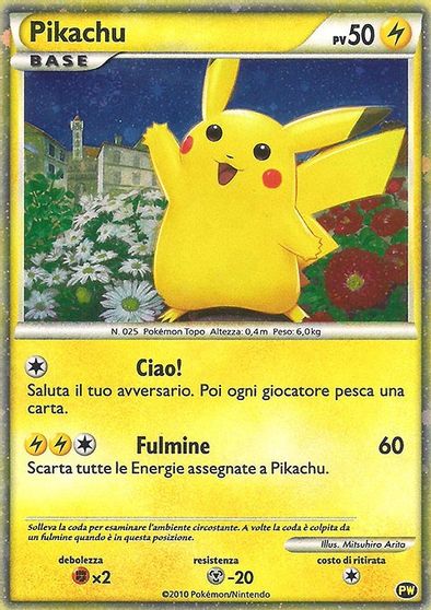 Pikachu (Italian) card art