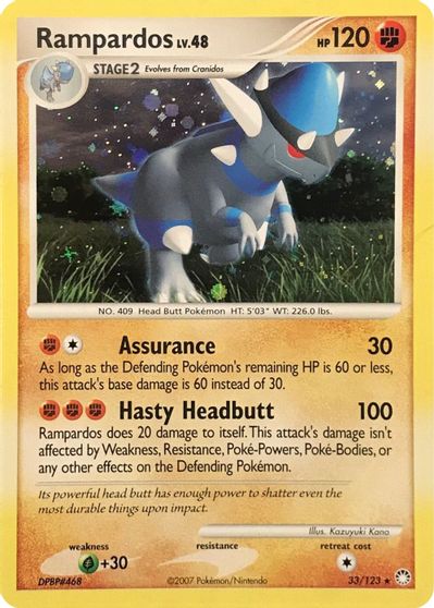 Rampardos - 33/123 (Cosmos Holo) card art