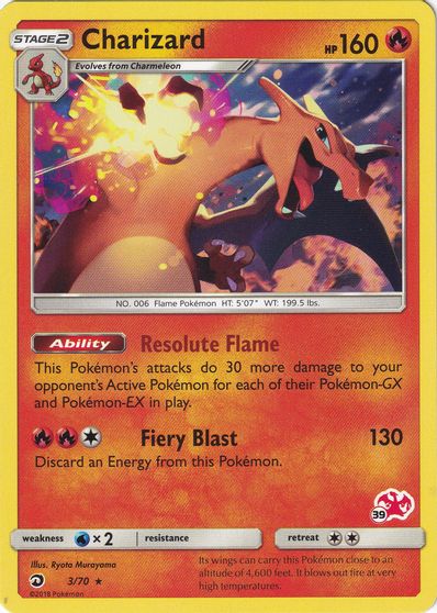 Charizard - 3/70 (#39 Charizard Stamped) card art