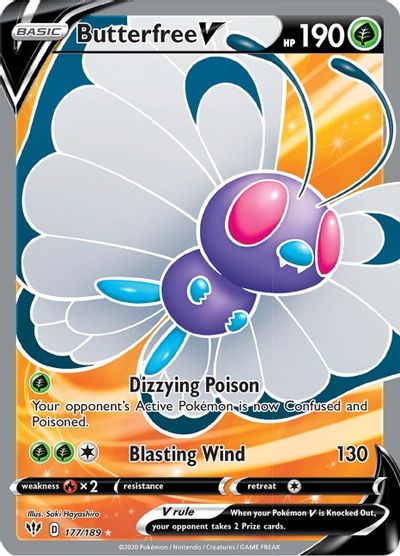 Butterfree V (Full Art) card art