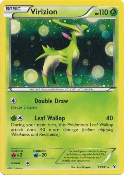 Virizion - 13/101 (Cosmos Holo) card art
