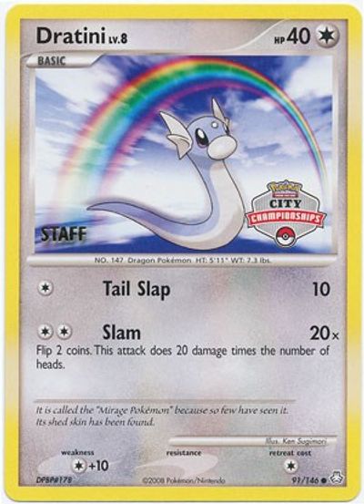 Dratini - 91/146 (City Championships) [Staff] card art