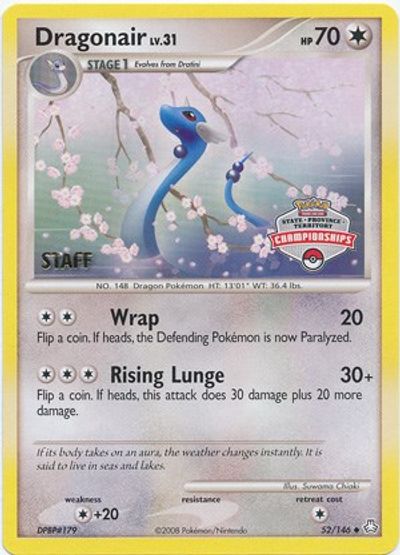 Dragonair - 52/146 (State Championships) [Staff] card art