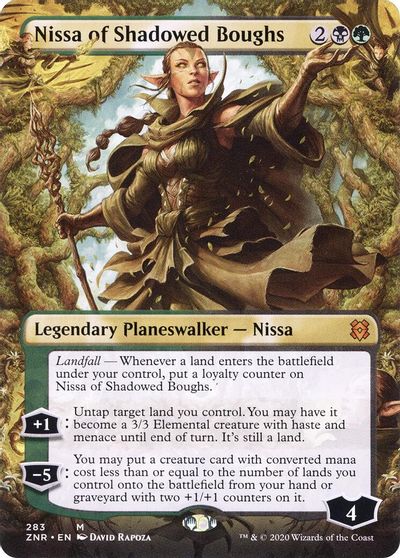 Nissa of Shadowed Boughs (Borderless) card art
