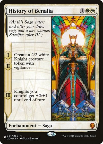 History of Benalia card art