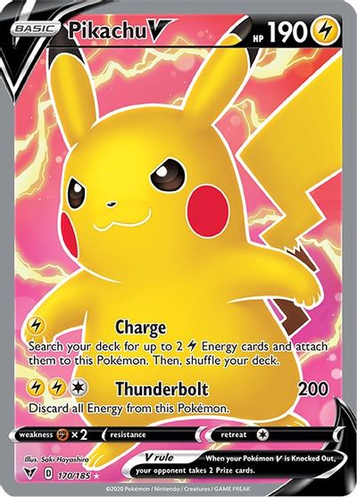 Pikachu V (Full Art) card art