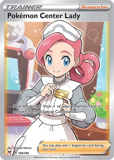 Pokemon Center Lady (Full Art) card art