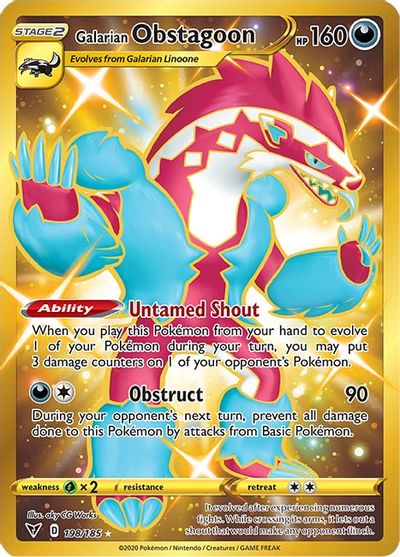 Galarian Obstagoon (Secret) card art