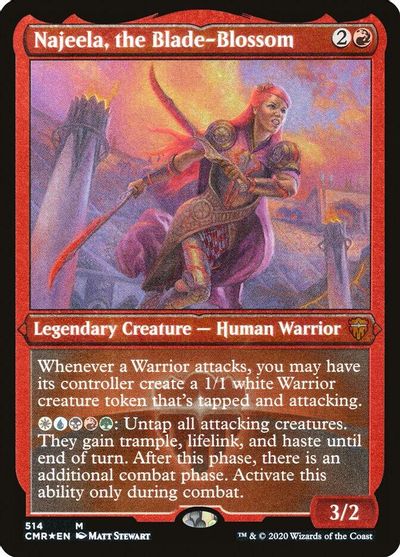 Najeela, the Blade-Blossom (Foil Etched) card art