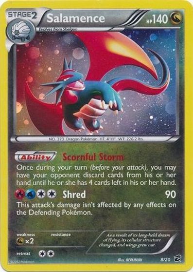Salamence - 8/20 (Cosmos Holo) card art