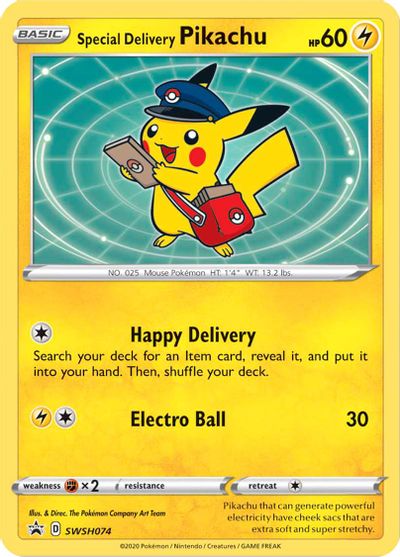 Special Delivery Pikachu - SWSH074 card art