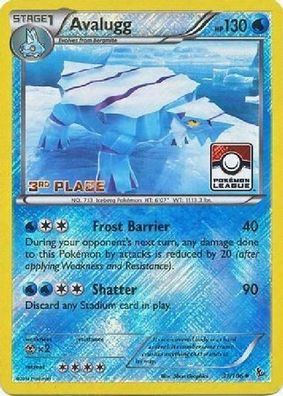 Avalugg - 31/106 (Pokemon League) [3rd Place] card art